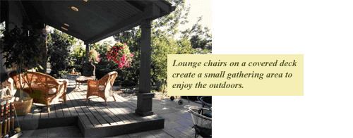 Comfortable outdoor gathering space